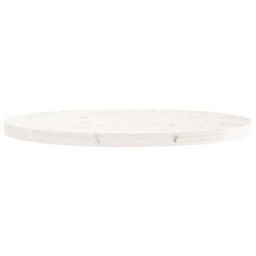 Table Top Round White Ø70 cm - Solid Wood Pine | HipoMarket