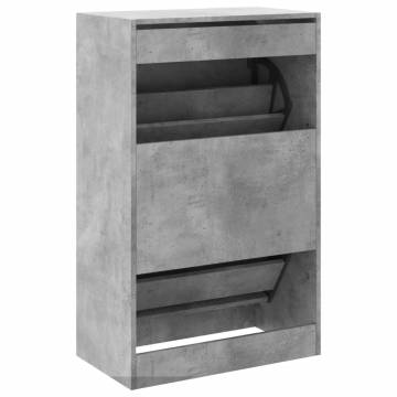 Shoe Cabinet Concrete Grey - Compact Storage Solution