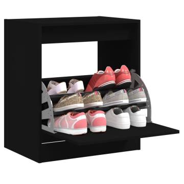 Shoe Cabinet Black 60x42x69 cm | Stylish Storage Solution