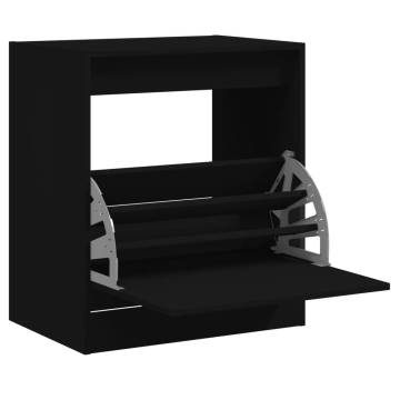 Shoe Cabinet Black 60x42x69 cm | Stylish Storage Solution