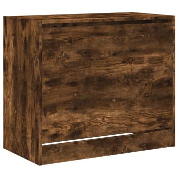 Shoe Cabinet Smoked Oak - Compact Storage 80x42x69 cm