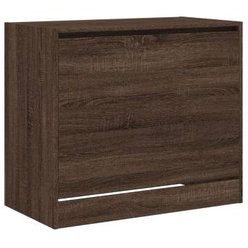 Shoe Cabinet Brown Oak 80x42x69 cm | Compact Storage Solution