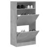 Shoe Cabinet Concrete Grey 60x34x116 cm Engineered Wood Colour concrete grey Quantity in Package 1 Width 60 cm Number of 