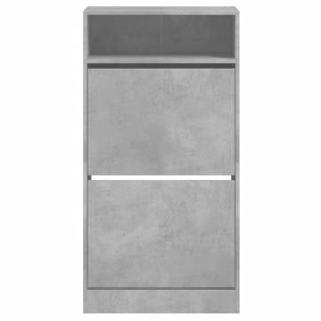 Compact Shoe Cabinet in Concrete Grey - Organize Your Space