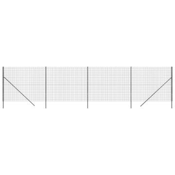 Wire Mesh Fence Anthracite 2.2x10m - Durable Galvanised Steel