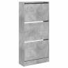 Shoe Cabinet Concrete Grey 60x21x125.5 cm - Stylish Storage