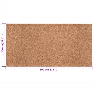 Cork Roll 100x800 cm - Premium Floor Insulation