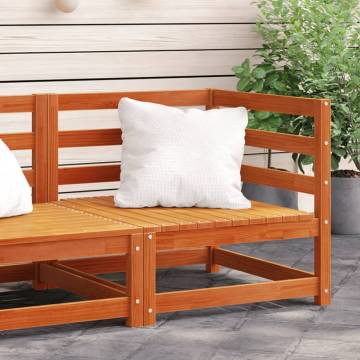 Garden Sofa Corner Wax Brown - Solid Pine Wood | HipoMarket