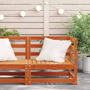 Garden Sofa Corner Wax Brown - Solid Pine Wood | HipoMarket