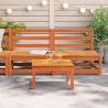 Garden Sofas Armless 2 pcs - Solid Pine Wax Brown | Hipo Market