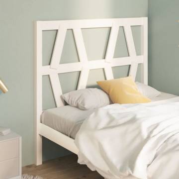 Stylish White Bed Headboard - Solid Pine Wood | Hipo Market