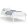 White Solid Wood Bed Frame 90x190 cm - Modern Design