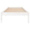 White Solid Wood Bed Frame 90x190 cm - Modern Design