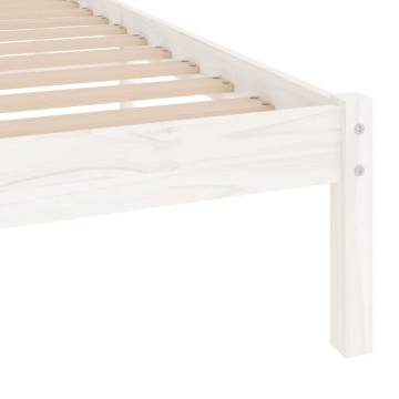 White Solid Wood Bed Frame 90x190 cm - Modern Design