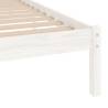 White Solid Wood Bed Frame 90x190 cm - Modern Design