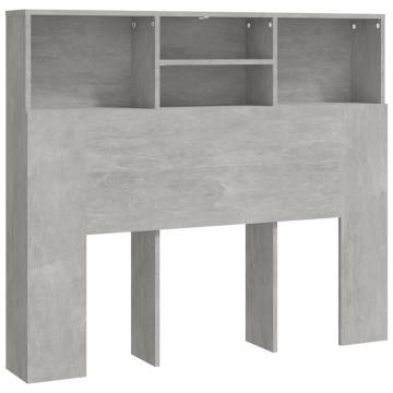 Headboard Cabinet Concrete Grey 120x19x103.5 cm - Hipomarket