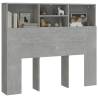 Headboard Cabinet Concrete Grey 120x19x103.5 cm - Hipomarket