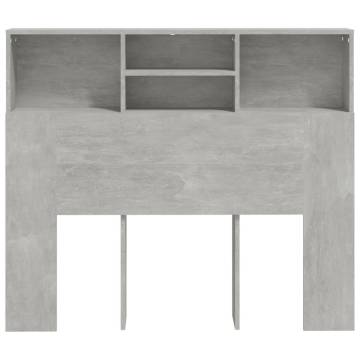 Headboard Cabinet Concrete Grey 120x19x103.5 cm - Hipomarket