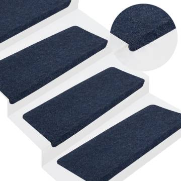 Blue Self-Adhesive Stair Mats - 15 pcs | Hipomarket UK