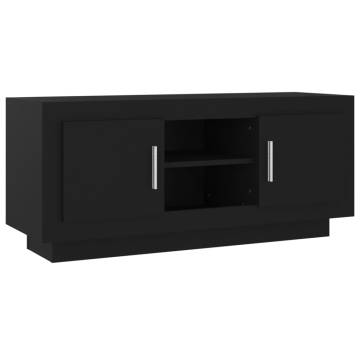 Stylish Black TV Cabinet 102x35x45 cm | HiPo Market