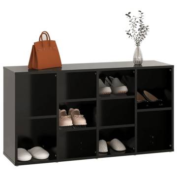 Shoe Bench Black - Stylish Storage Solution | Hipo Market