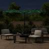 Double-Head Parasol with LEDs Green - 316x240 cm | HipoMarket