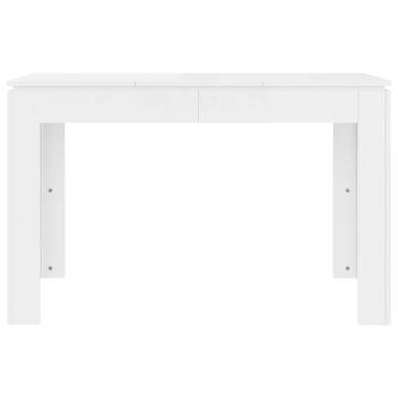 High Gloss White Dining Table - Stylish Engineered Wood | HipoMarket