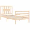 Solid Wood Bed Frame with Headboard 100x200 cm | HipoMarket