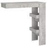 Wall Bar Table Concrete Grey | Stylish Engineered Wood Design