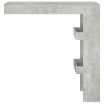 Wall Bar Table Concrete Grey | Stylish Engineered Wood Design