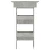 Wall Bar Table Concrete Grey | Stylish Engineered Wood Design