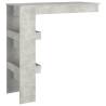 Wall Bar Table Concrete Grey | Stylish Engineered Wood Design