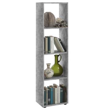 FMD Standing Shelf with 4 Compartments - Concrete Grey