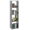 FMD Standing Shelf with 4 Compartments Concrete Grey Colour concrete grey Quantity in Package 1 