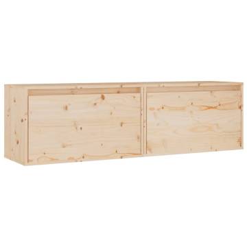 Wall Cabinets 2 pcs - Solid Pinewood | Hipo Market