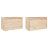 Wall Cabinets 2 pcs - Solid Pinewood | Hipo Market