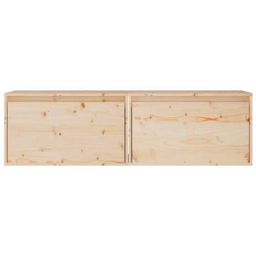 Wall Cabinets 2 pcs - Solid Pinewood | Hipo Market