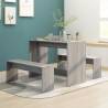 3 Piece Dining Set Grey Sonoma Engineered Wood | Hipomarket