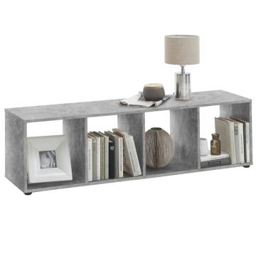 FMD Standing Shelf with 4 Compartments - Concrete Grey