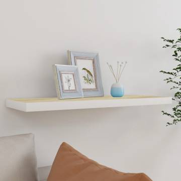 Floating Wall Shelf Oak & White - Stylish & Durable 80x23.5cm