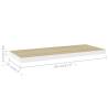 Floating Wall Shelf Oak & White - Stylish & Durable 80x23.5cm