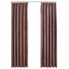 Elegant Velvet Blackout Curtains - Antique Pink 140x245cm