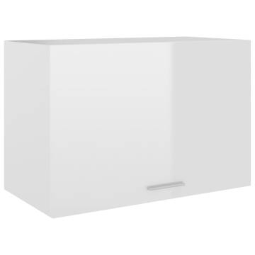 High Gloss White Hanging Cabinet - 60x31x40 cm | HipoMarket