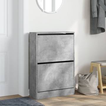 Shoe Cabinet Concrete Grey - 60x21x87.5 cm | Hipomarket