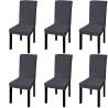 Straight Stretchable Chair Cover 6 pcs Anthracite Colour anthracite Quantity in Package 6 