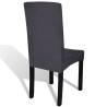 Straight Stretchable Chair Cover 6 pcs Anthracite - Hipo Market