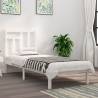 Bed Frame White Solid Wood 75x190 cm Small Single Colour white Size 75 x 190 cm 