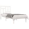 White Solid Wood Bed Frame 75x190 cm Small Single | Hipo Market