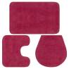 Bathroom Mat Set 3 Pieces Fabric Fuchsia Colour fuchsia Quantity in Package 1 