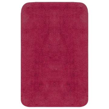 Luxurious Fuchsia Bathroom Mat Set - 3 Pieces